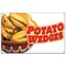 Signmission Potato Wedges Banner Concession Stand Food Truck Single Sided B-Potato Wedges19 - alternate 1